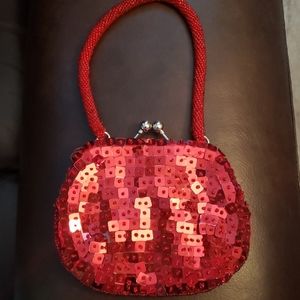 Red Sequin Purse